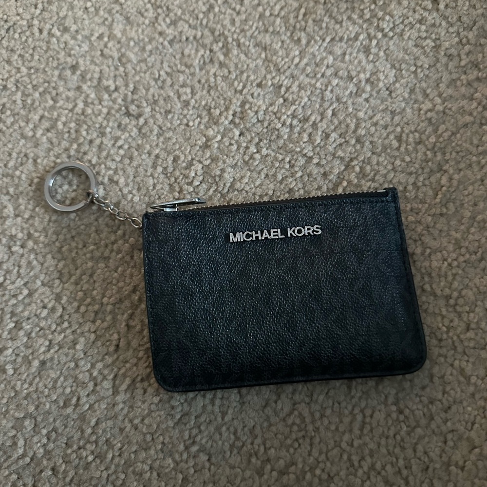 Black Michael kors keychain coin purse